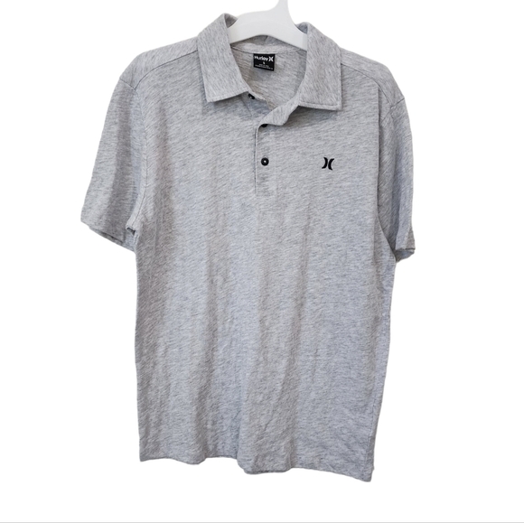 HURLEY Ace Vista SS Polo Short Sleeve Gray Shirt - Picture 1 of 5